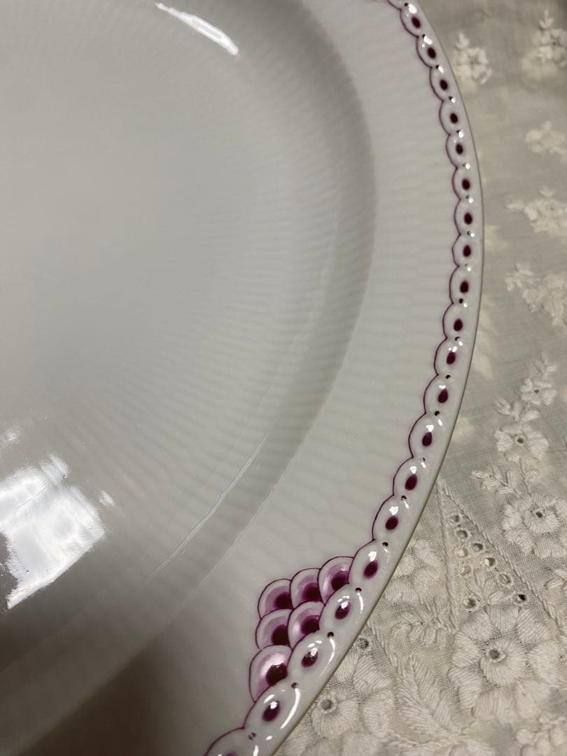 ロイヤルコペンハーゲン プリンセスバーガンディ　オーバルディッシュ33.5㎝