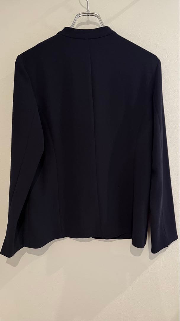 SOEJU ソージュ　ネイビー ノーカラージャケット