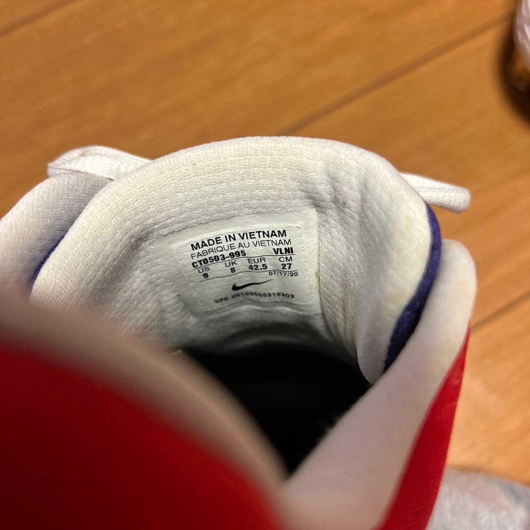 レア！ナイキ 野球 オーダースパイク ホワイト/レッド/ゴールド/パープル27㎝