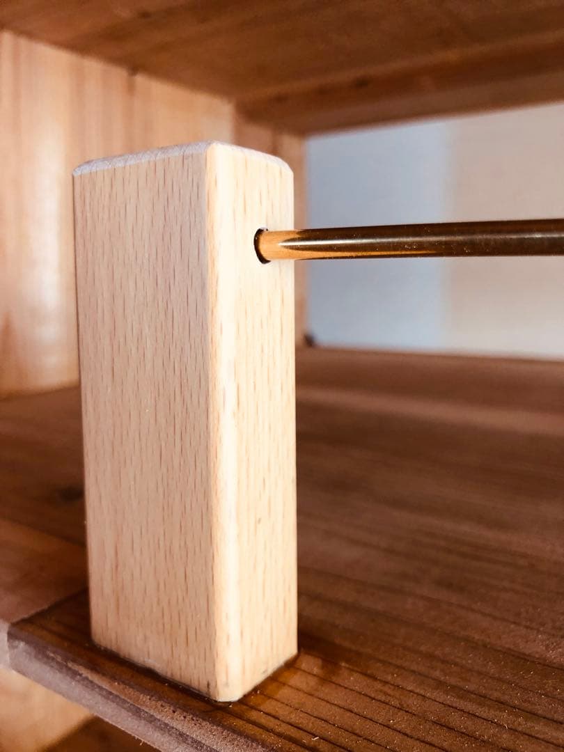 【一点物｜杉無垢材シェルフ】和モダン収納　打ち出し取手付｜アンティーク家具