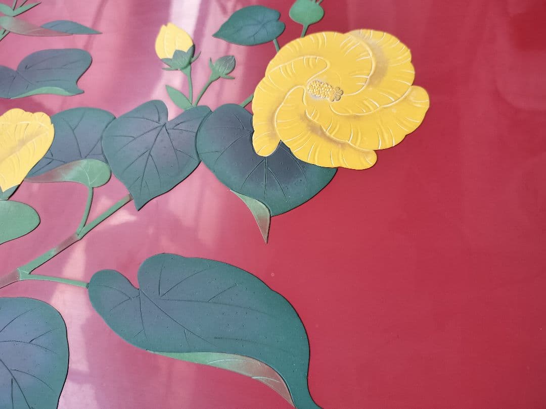 琉球漆器　 紅房　琉球漆工　沖縄　べんぼう 漆器　漆絵 プレート　工芸品