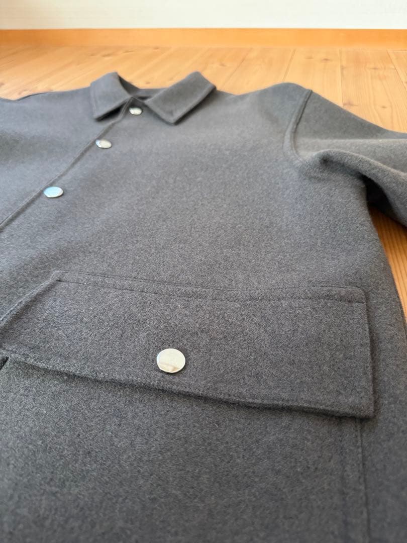 〈H〉ウールミックスメルトンカバーオールジャケット DK.GRAY/S
