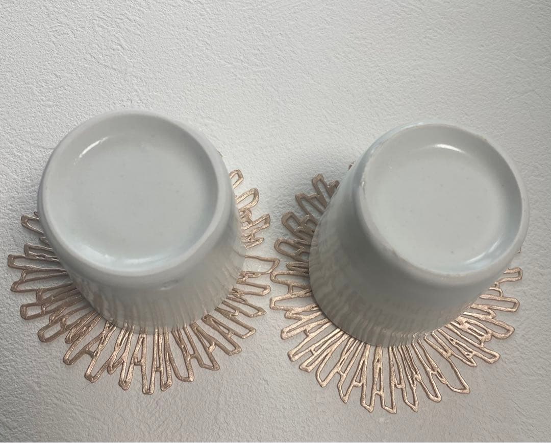 希少 唯一無二の白磁の巨匠 黒田泰蔵  白磁グラス　2個組　在銘