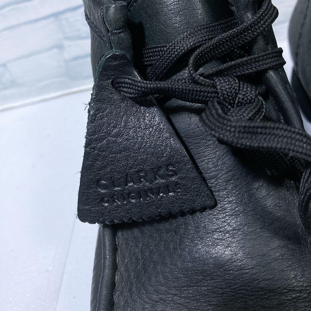 美品 クラークス ワラビーブーツ ゴアテックス 26 ビブラム 黒 シボレザー