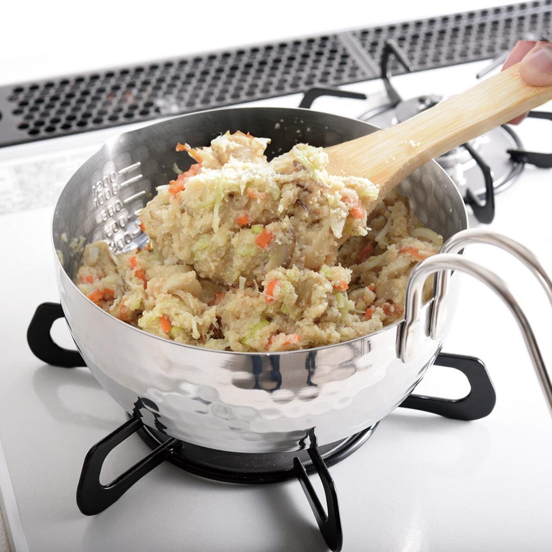 取っ手も便利な雪平鍋　マルチポットタイプ 16cm&18cm 2個セット