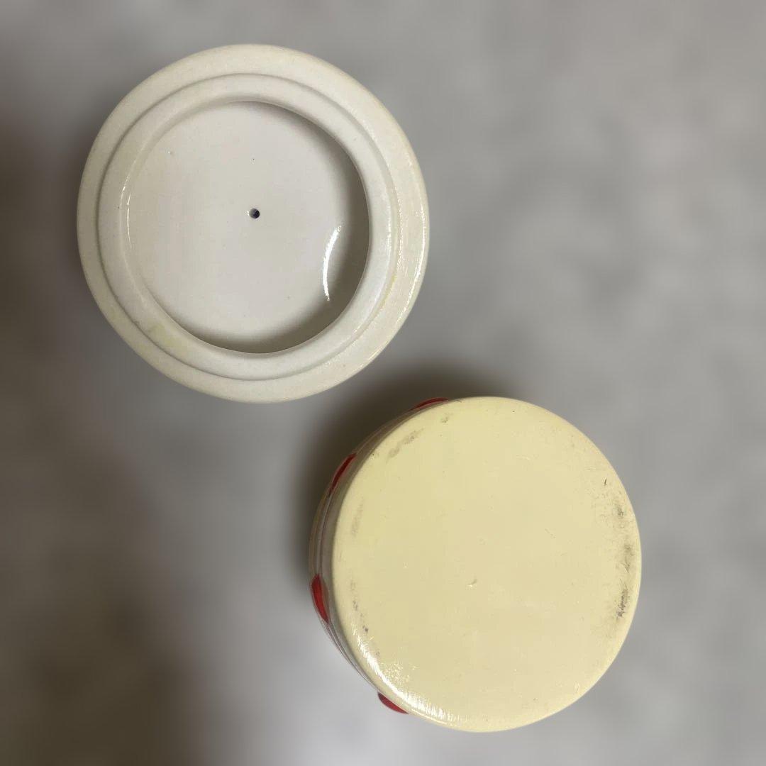 マザーグースの森　しろたん　小物入れ　陶器　平成レトロ　マザーガーデン　レア