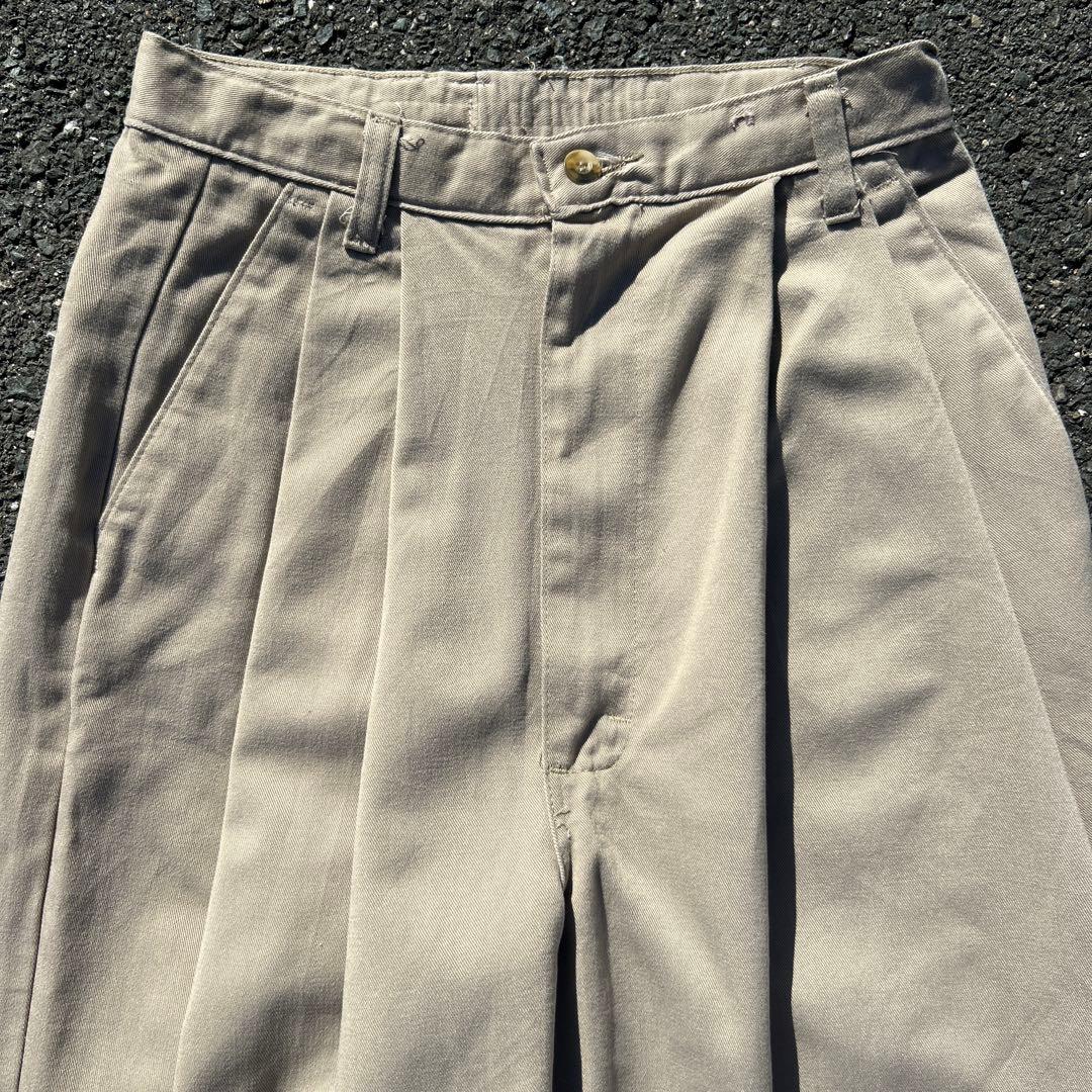 極太 裾幅24cm 2タック 90s 〜 RUSTLER チノパン メキシコ製