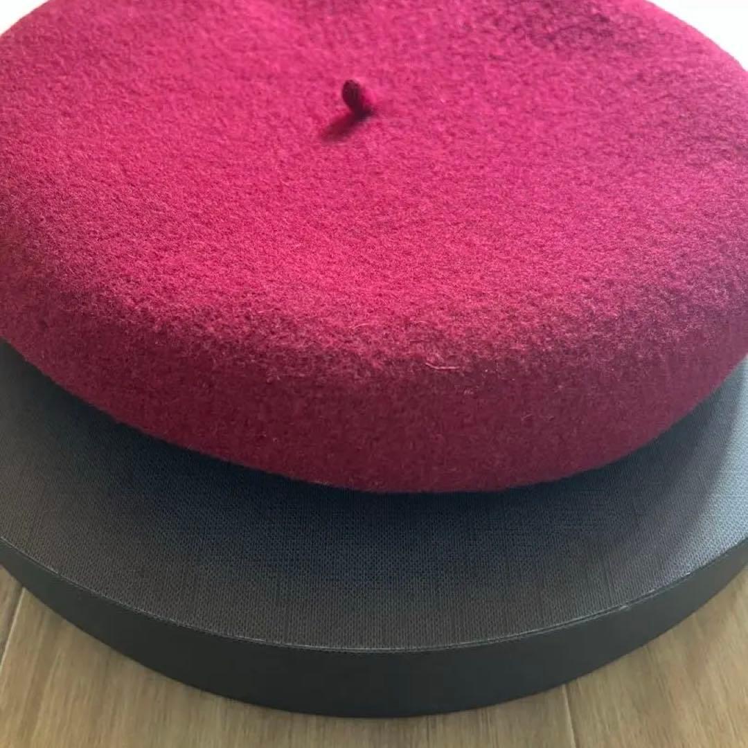 【未使用】本革ベルト LAULHERE ベレー帽 ボルドー レッド ロレール