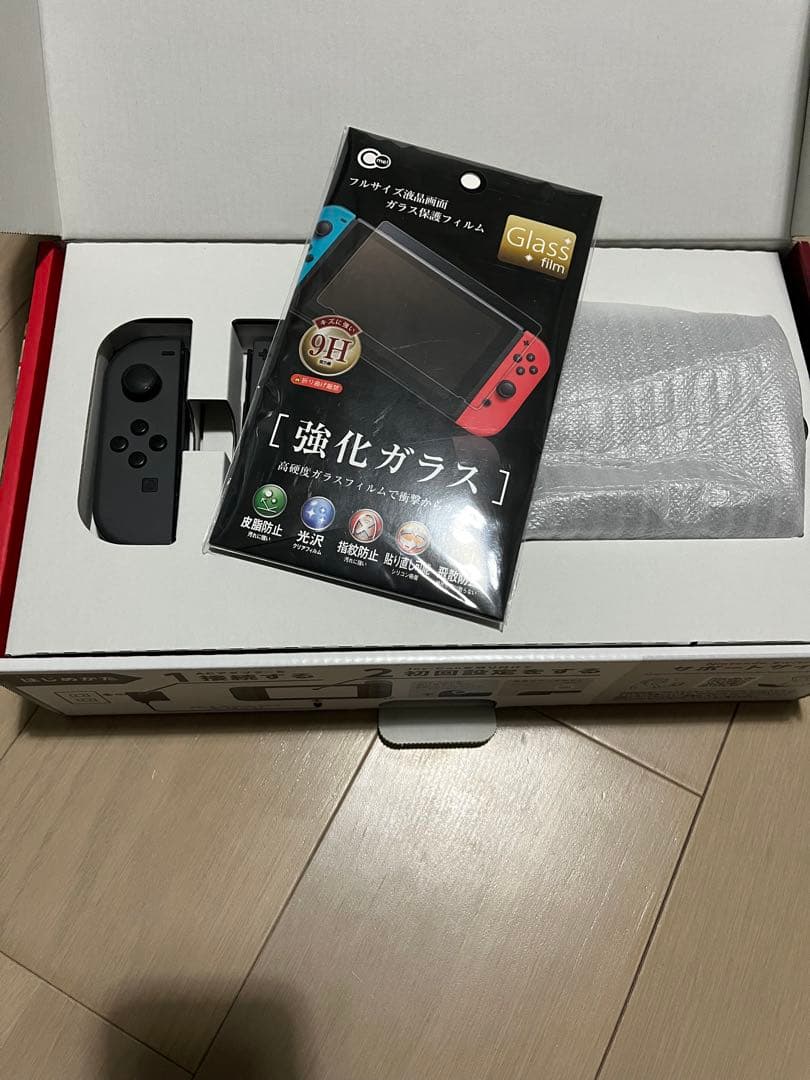 Nintendo Switch グレー 本体セット 美品SDカード保護フィルム付