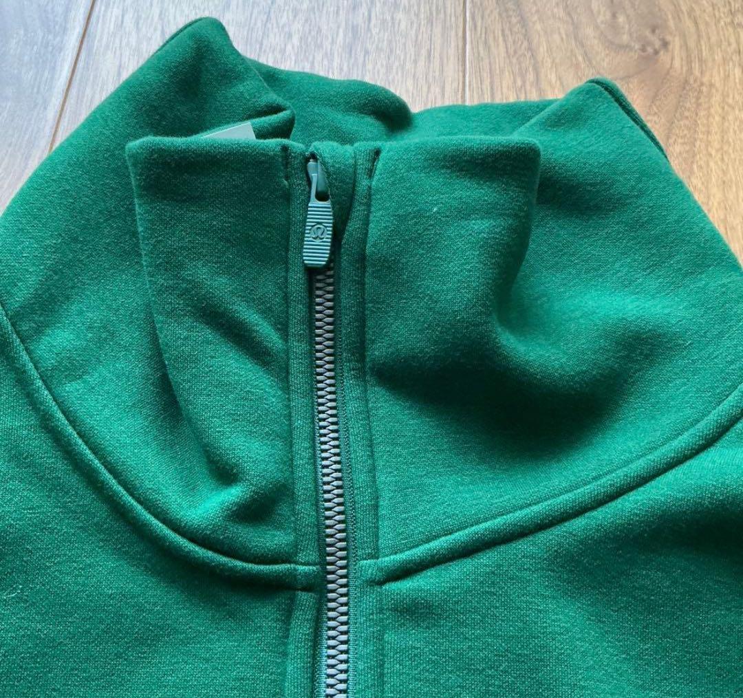 ルルレモン ハーフジップ　ロングXS 深緑　scuba スウェット