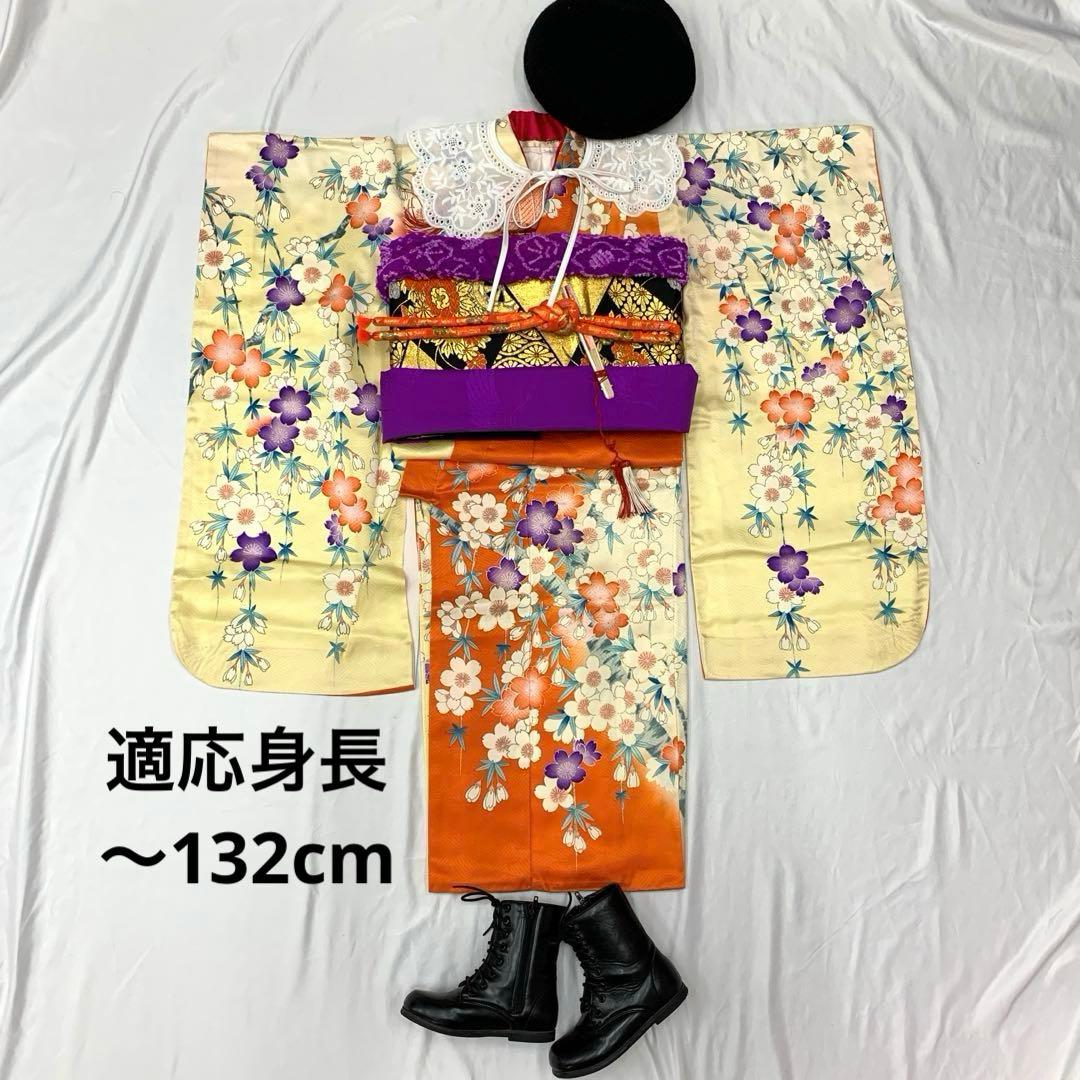 おまとめ512agu4,511agu28,帯,小物類,草履&バッグ□七五三 7歳