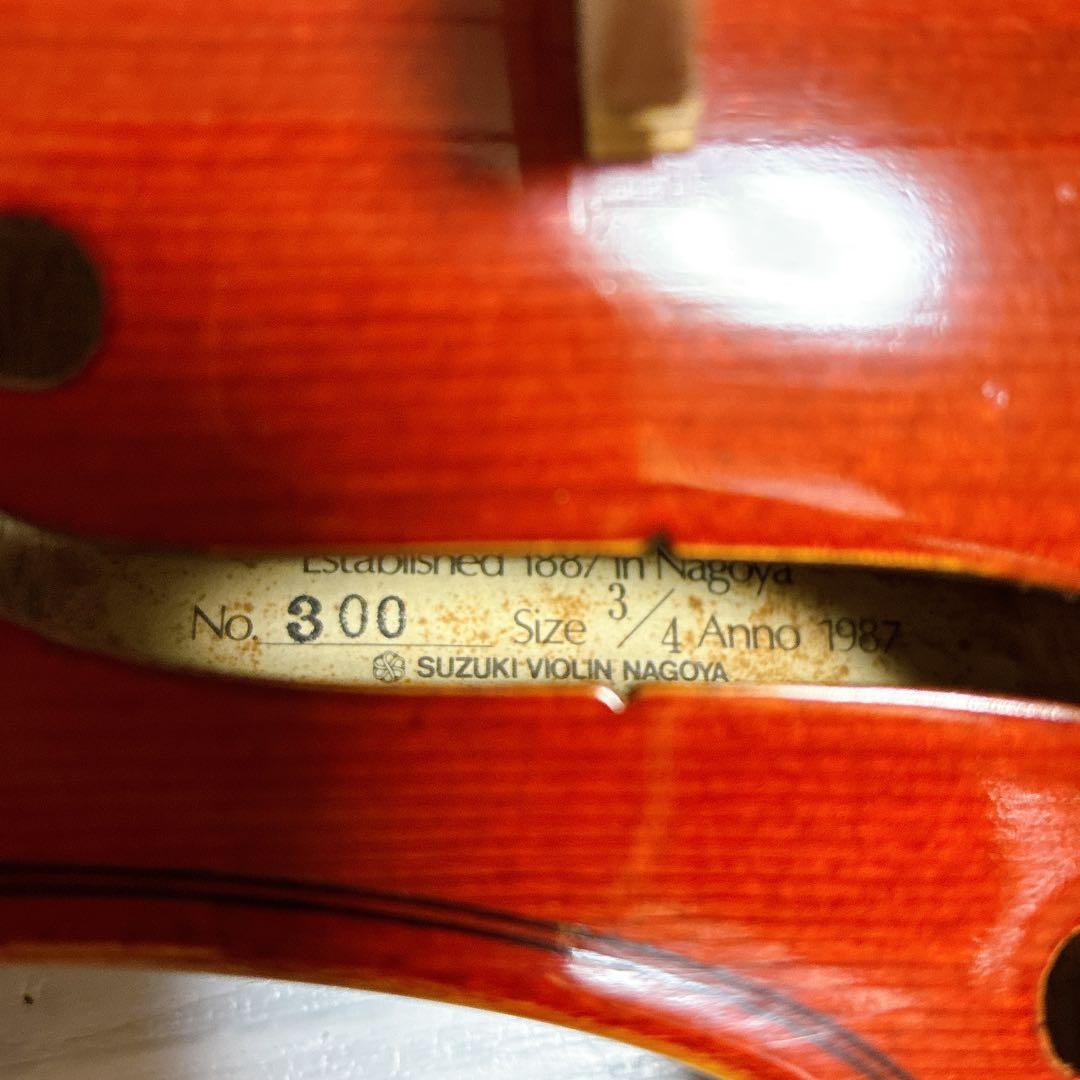 美品　SUZUKI バイオリン　No.300 3/4 ヴァイオリン 1987年製