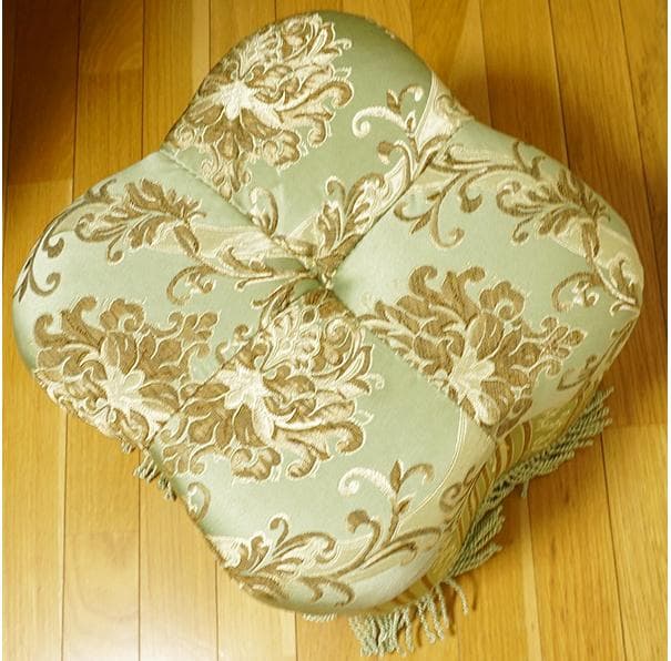 値下げ！ ゴージャスな　ロココ調　ファブリック　スツール　A04:　グリーン