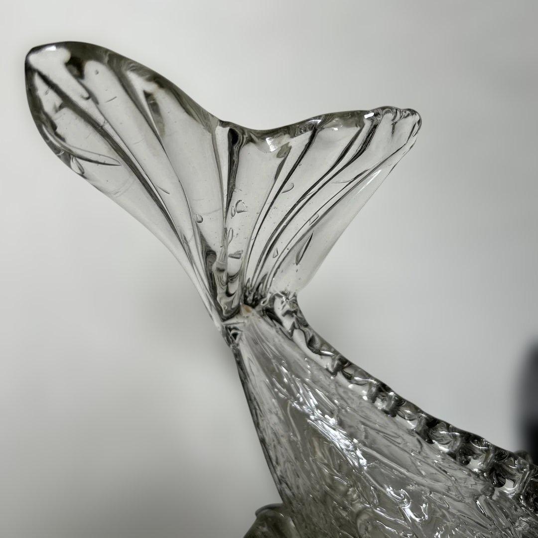 【ともたん⭐️大正ガラス・和ガラス】美品✴︎鯉の掛け花瓶　ウランガラス