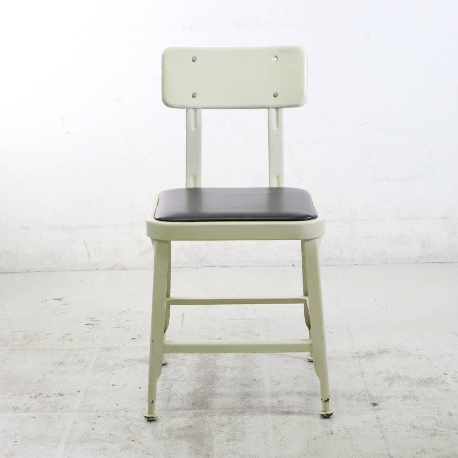 ダルトン スタンダードチェア アイボリー/ブラウン 100-214 スチール