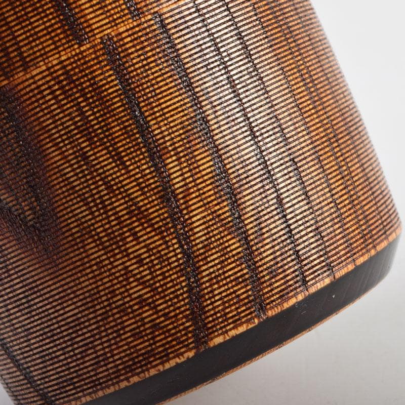 茶道具　塗師　春香作　唐草蒔絵　雪吹茶入　共箱　V　9144