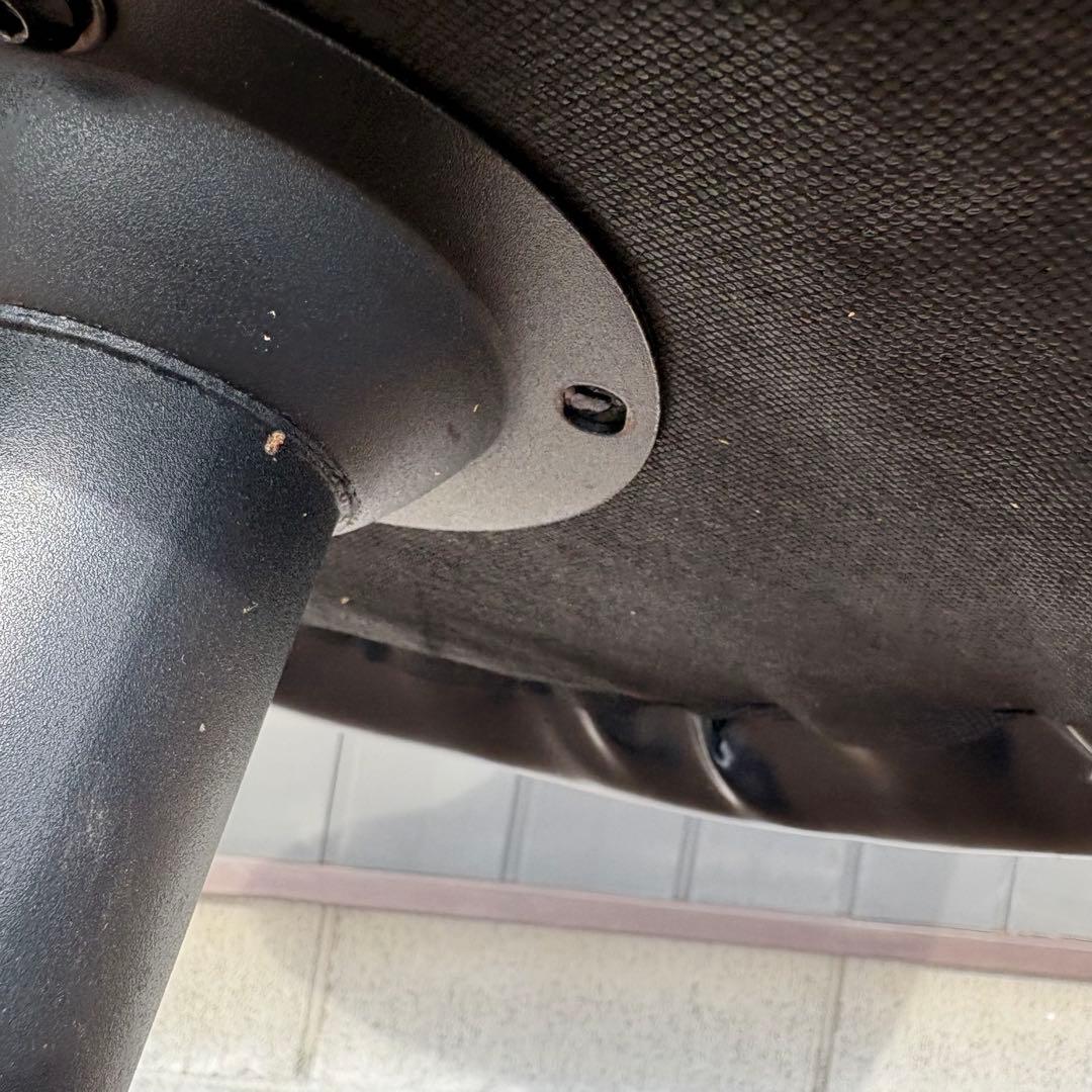 北欧レトロ キルティングレザー 回転式 カウンターチェア バーチェア 古家具 黒