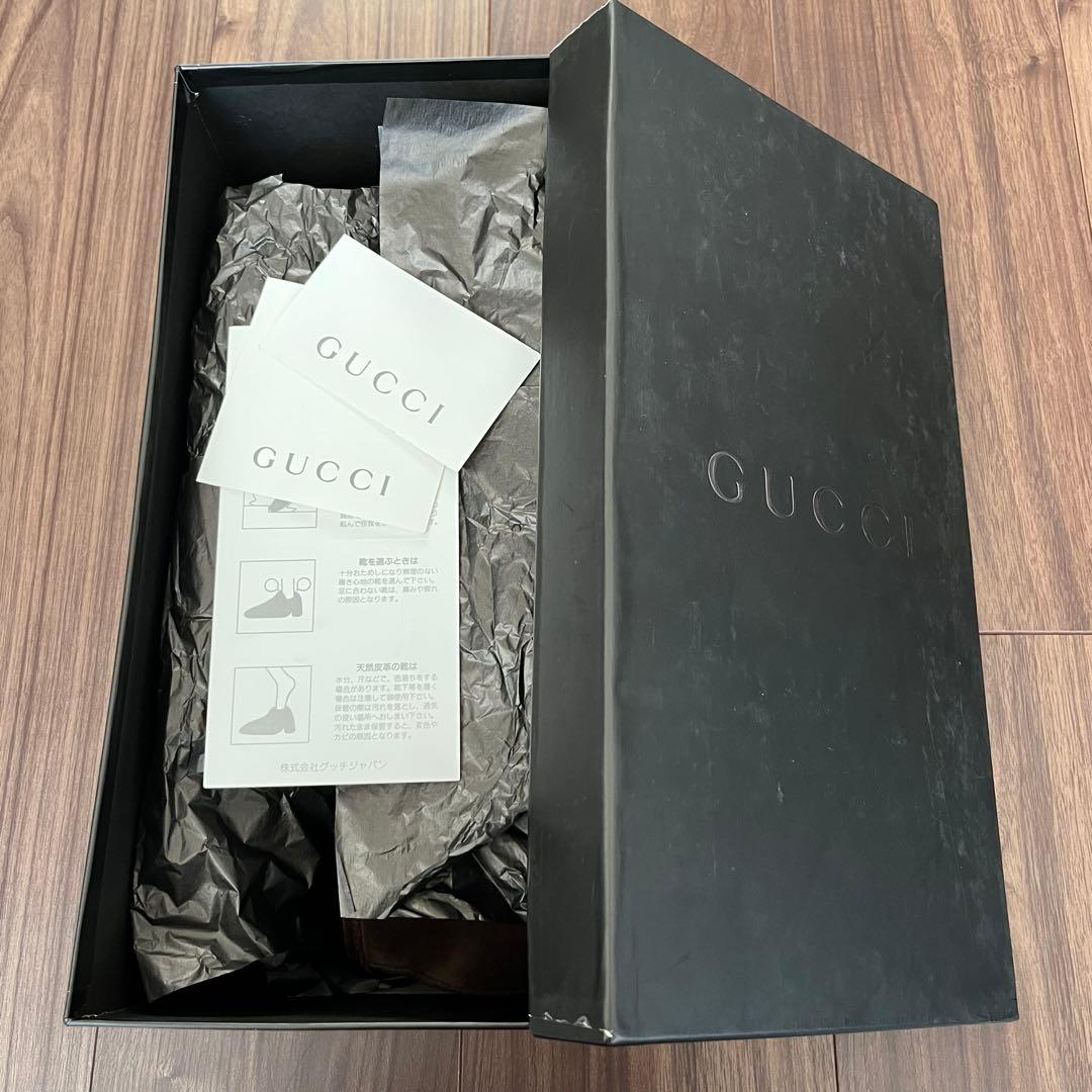 GUCCI ブラウン 茶 チャッカブーツ ホースビット スエード 39 1/2