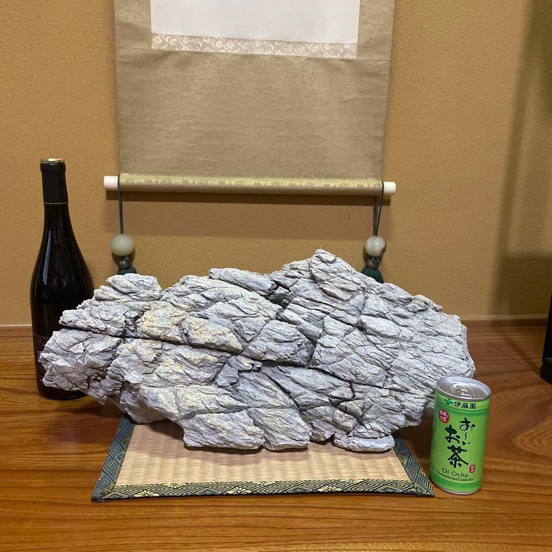 亀文石 水石 鑑賞石 庭石 アクアリウム【特大】