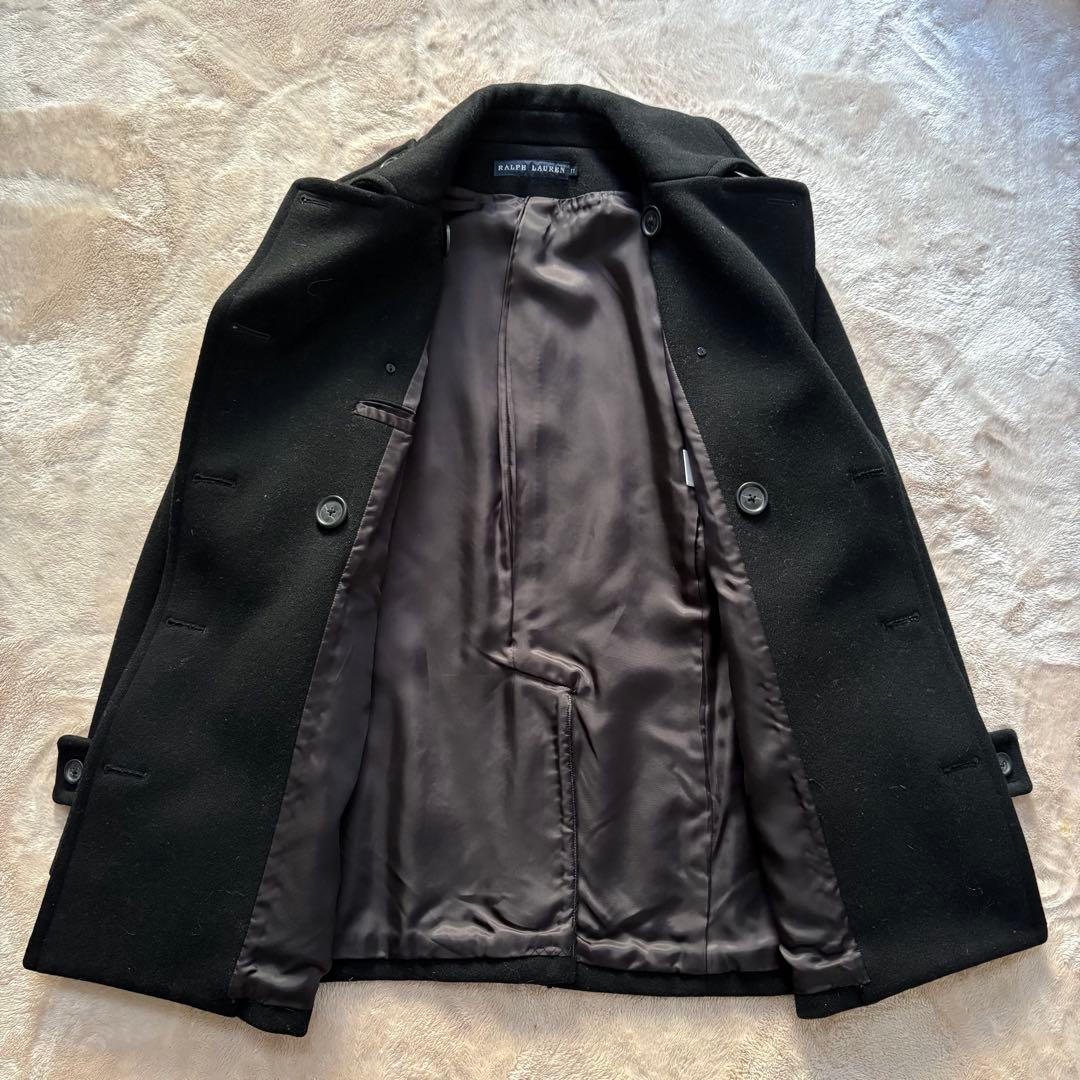 Ralph Lauren ラルフローレン Pコート ダブル L 黒 ウール