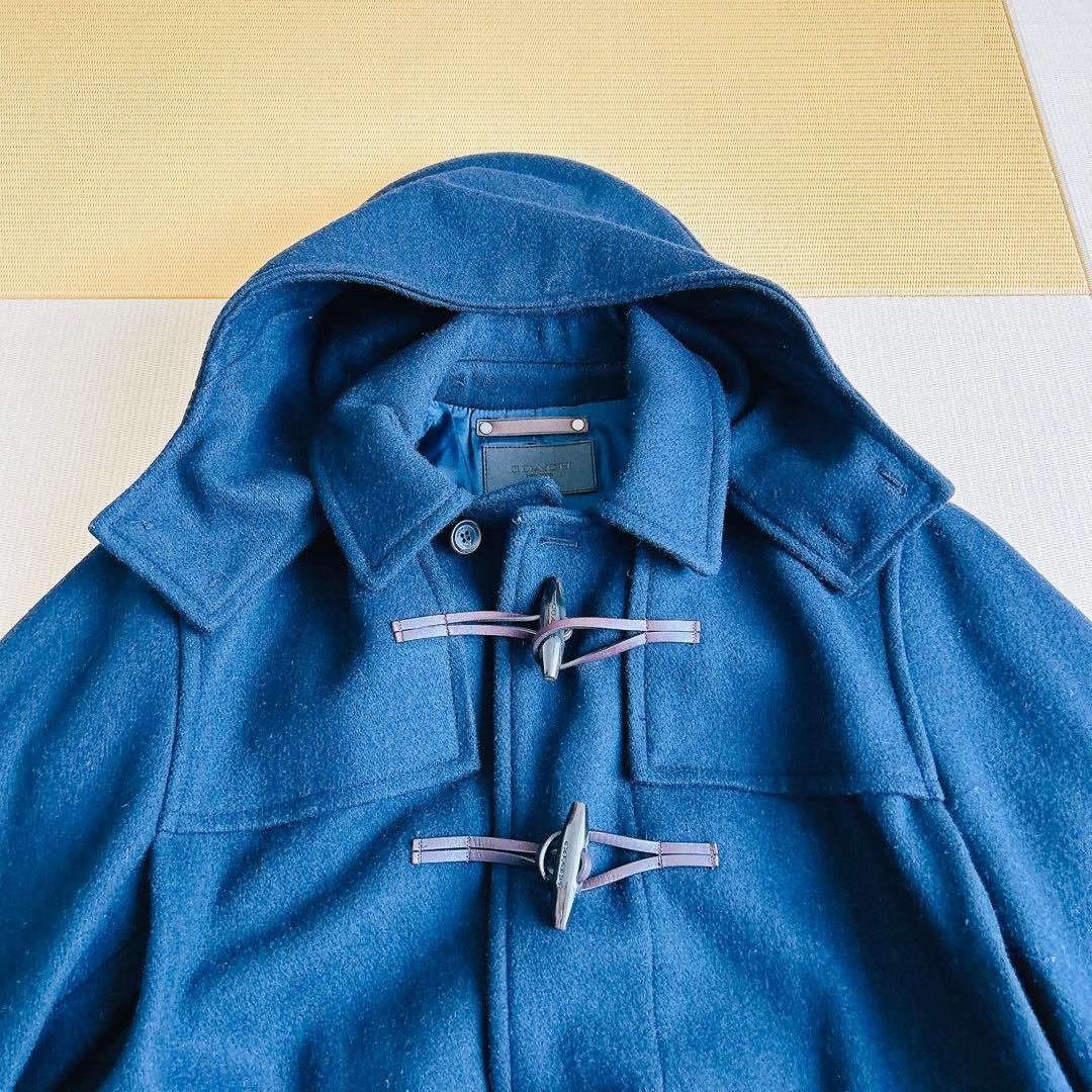 COACH ネイビー ダッフルコート コーチ ネイビーブルー