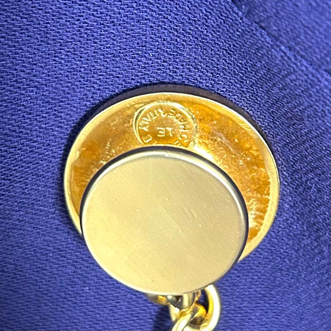 美品 CELINE セリーヌ 金ボタン装飾 テーラードジャケット パープル M