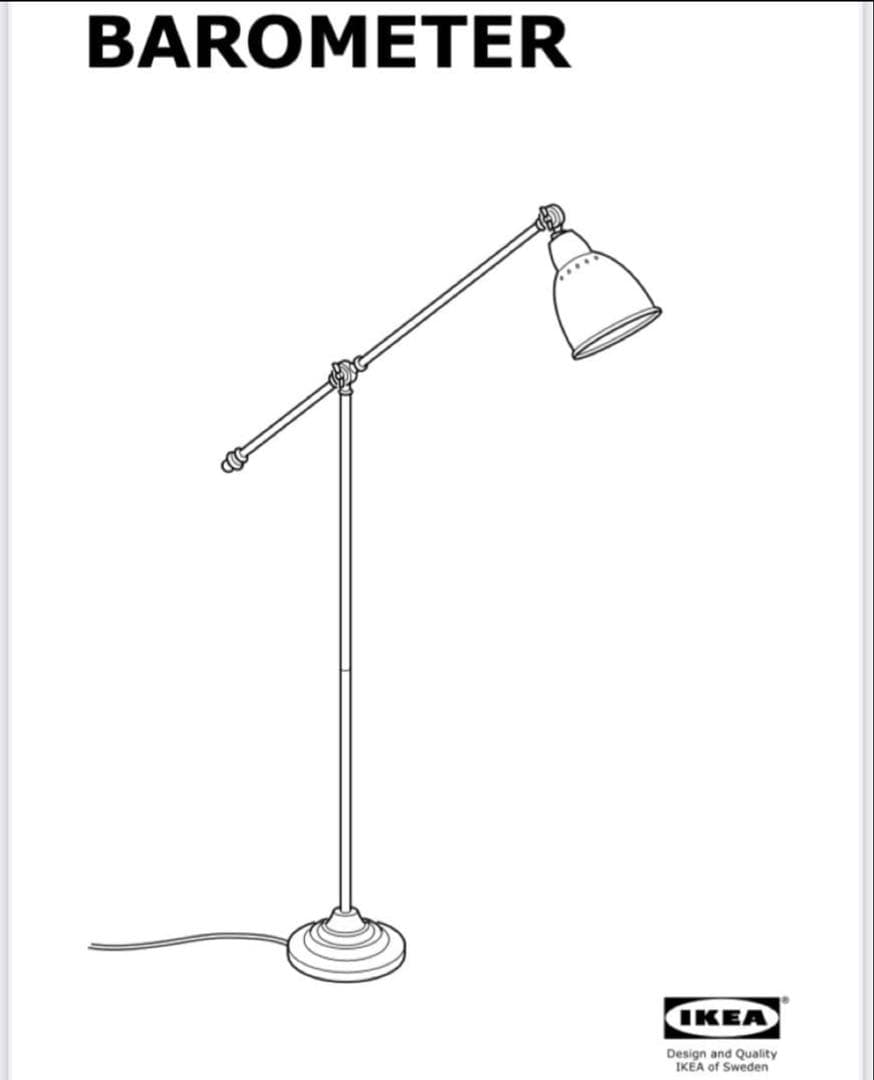 『廃盤商品』イケアBAROMETER フロアライト　スタンドライト　ゴールド