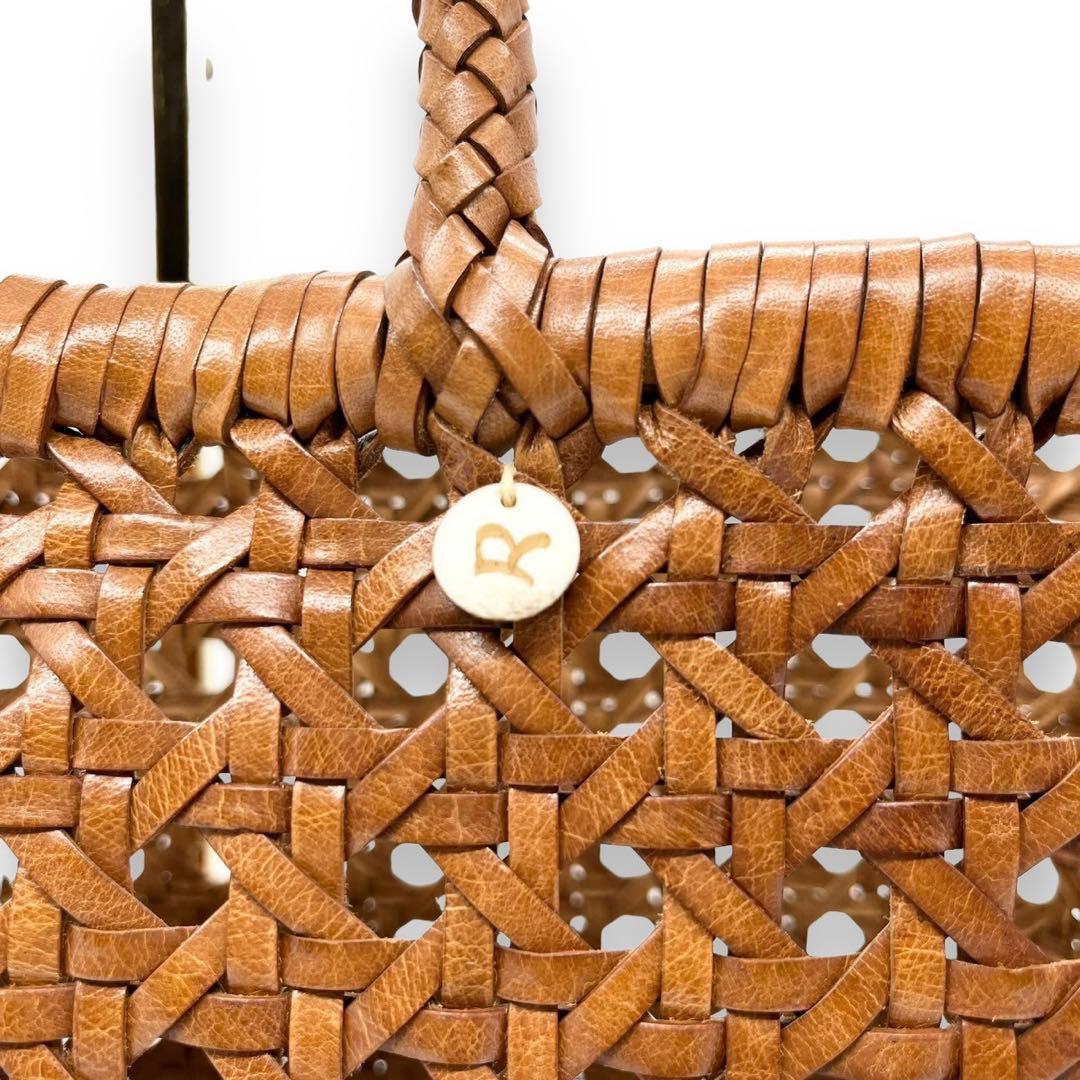 【極美品】45R　レザーメッシュ　編み込みトートバッグ　ブラウン　45rpm