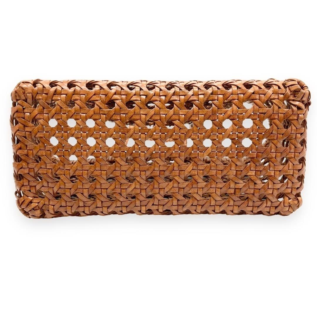 【極美品】45R　レザーメッシュ　編み込みトートバッグ　ブラウン　45rpm