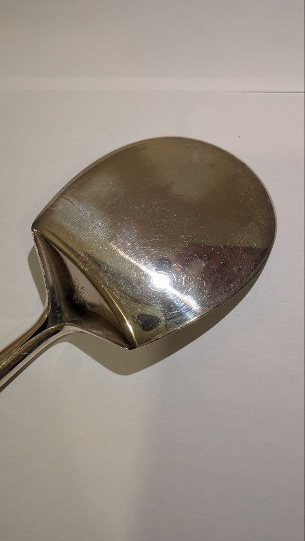 『木村清五郎』銀　灰匙　茶道具　炭点前　炉用　共箱　90銀清五郎刻印　金工師