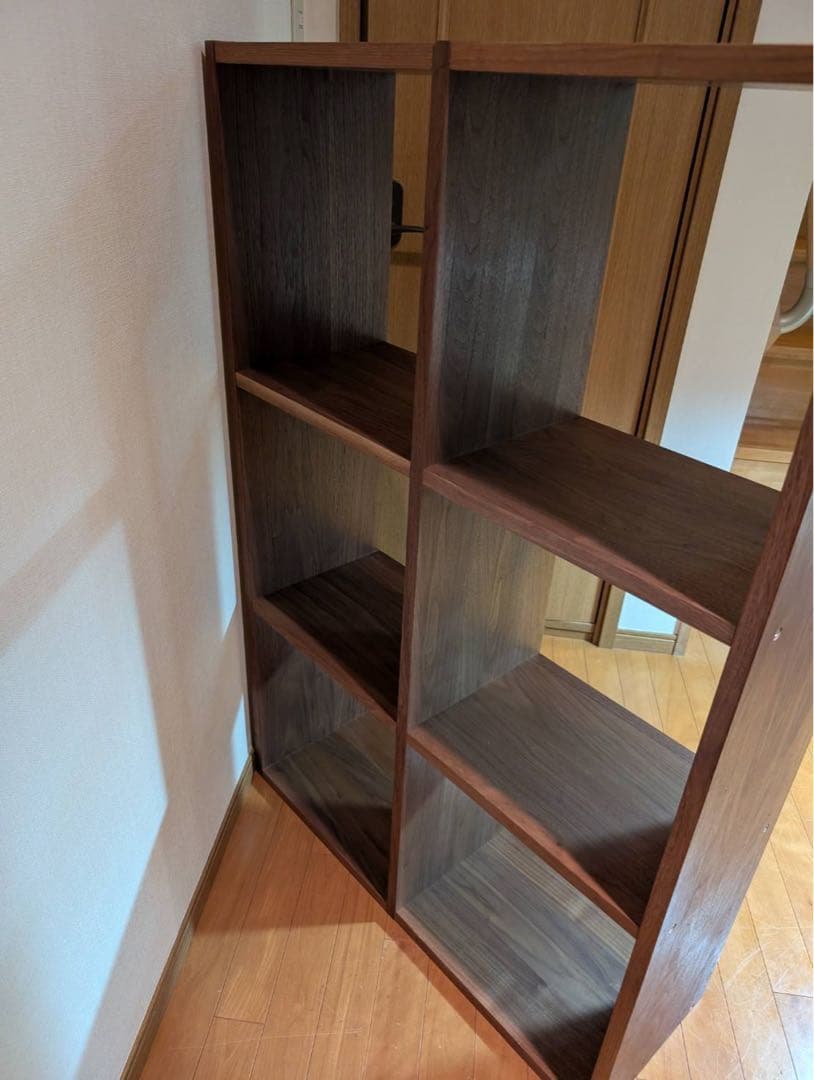 ■送料込■無印良品 MUJI スタッキングシェルフ ウォールナット 棚 家具収納