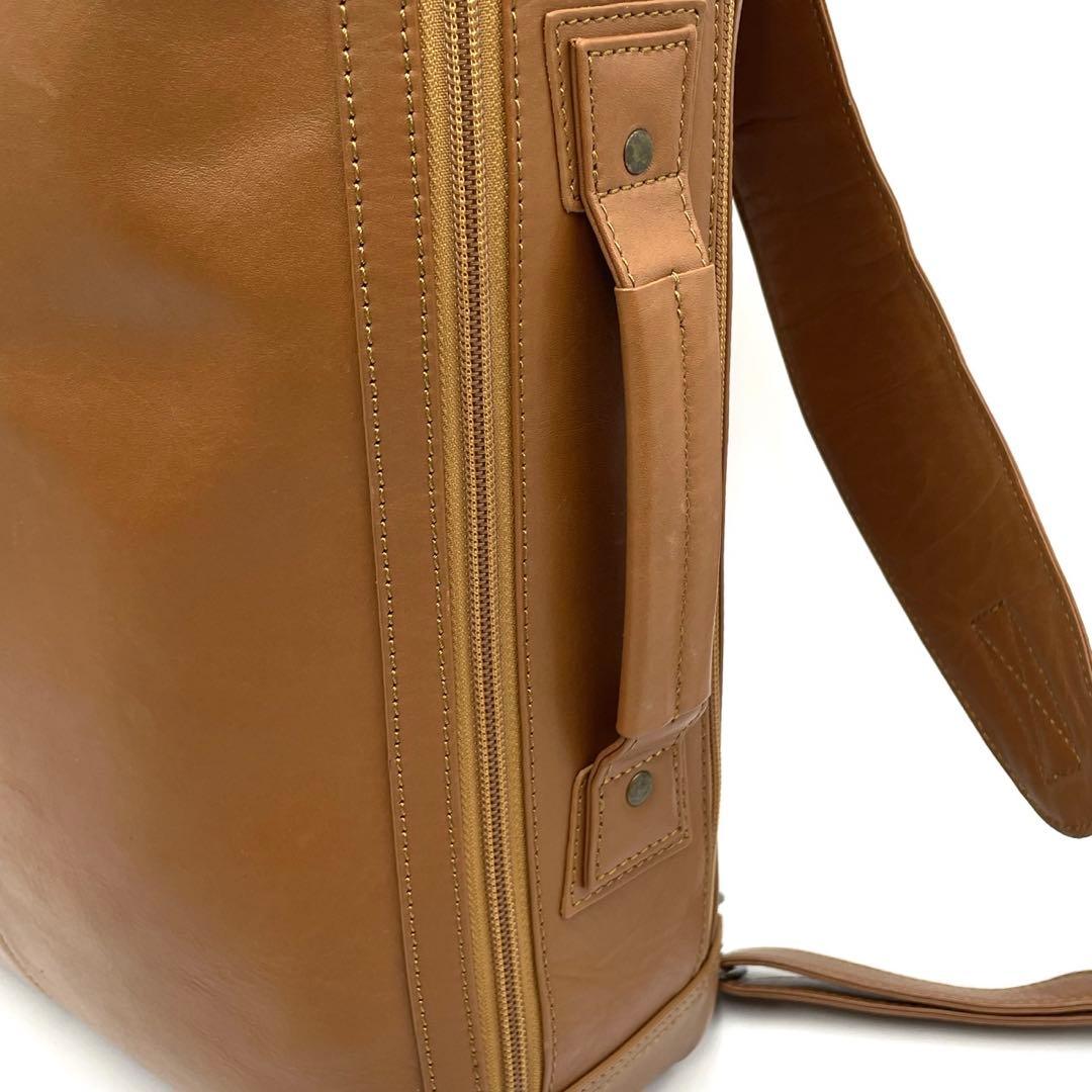 美品● マザーハウス ザダン リュック バックパック ブラウン レザー