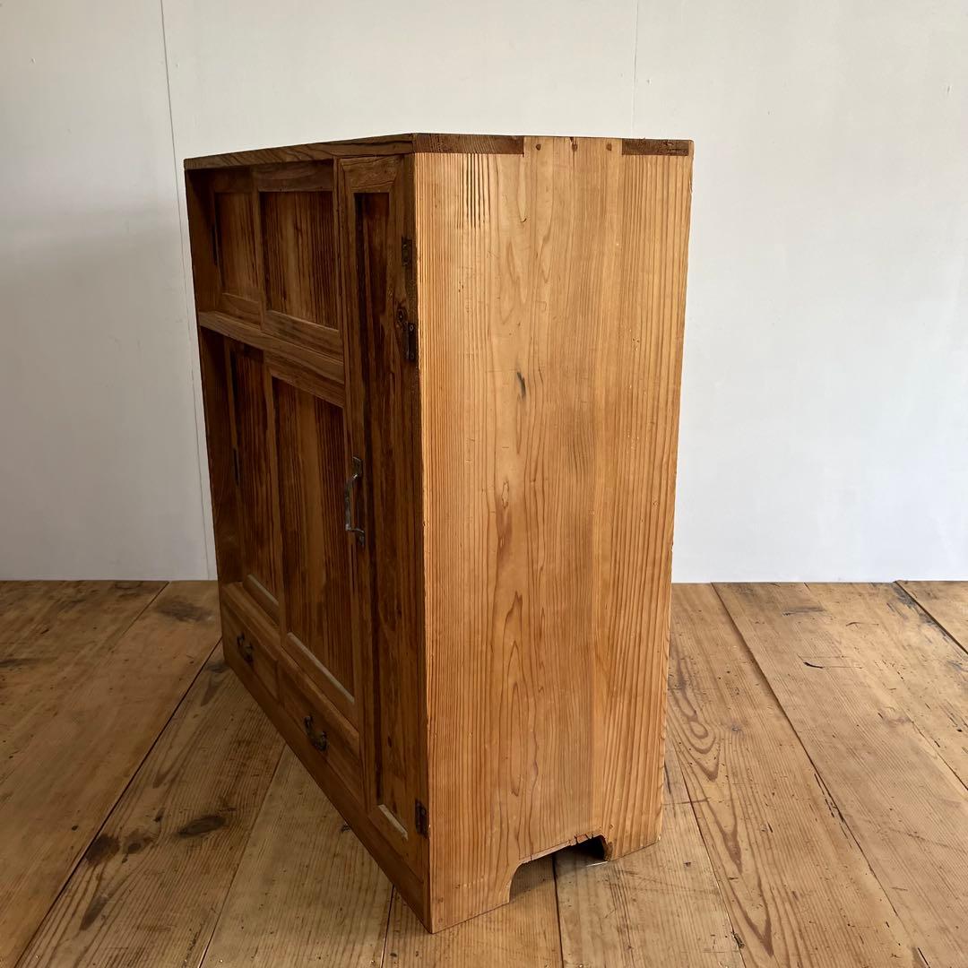 アンティーク チェスト 棚 無垢材 本棚 食器棚 z851