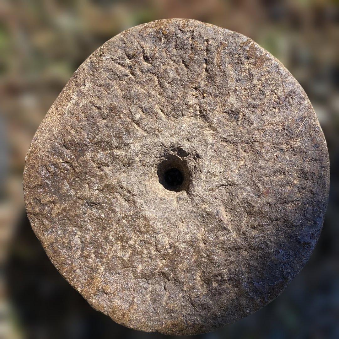 天然石製 石臼　直径約20cm 骨董　古民具