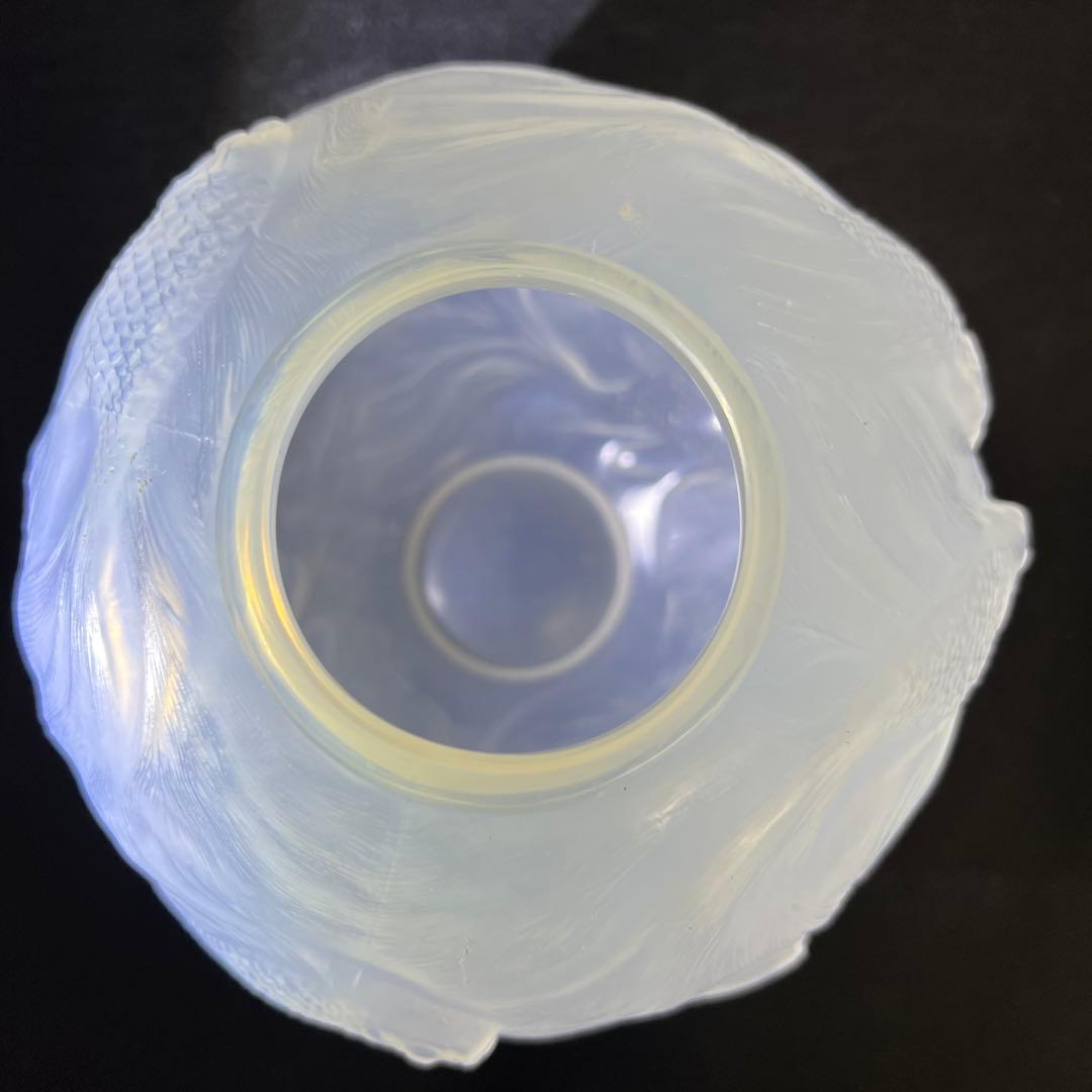 専用1920年頃　ルネ・ラリックFORMOSEウランガラス花瓶　高さ約17.5㎝