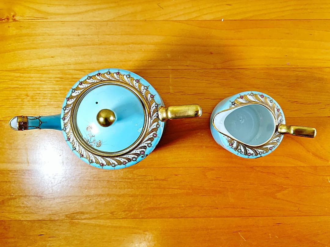 オールドノリタケ フライングスワン カップ ソーサー 5客 ポット クリーマー