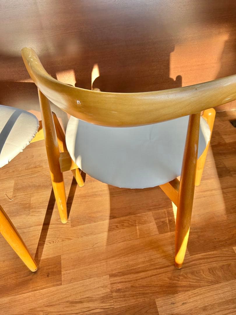 723 北欧風 ダイニングチェア 2脚セット ナチュラル 木製 おしゃれ　モダン