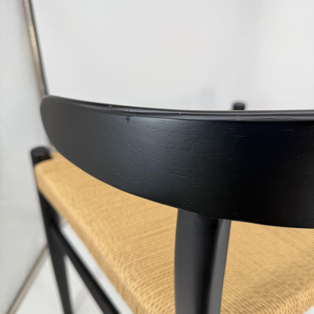 【送料込】Re:CENO PRODUCペーパーコードチェア ブラック×ナチュラル