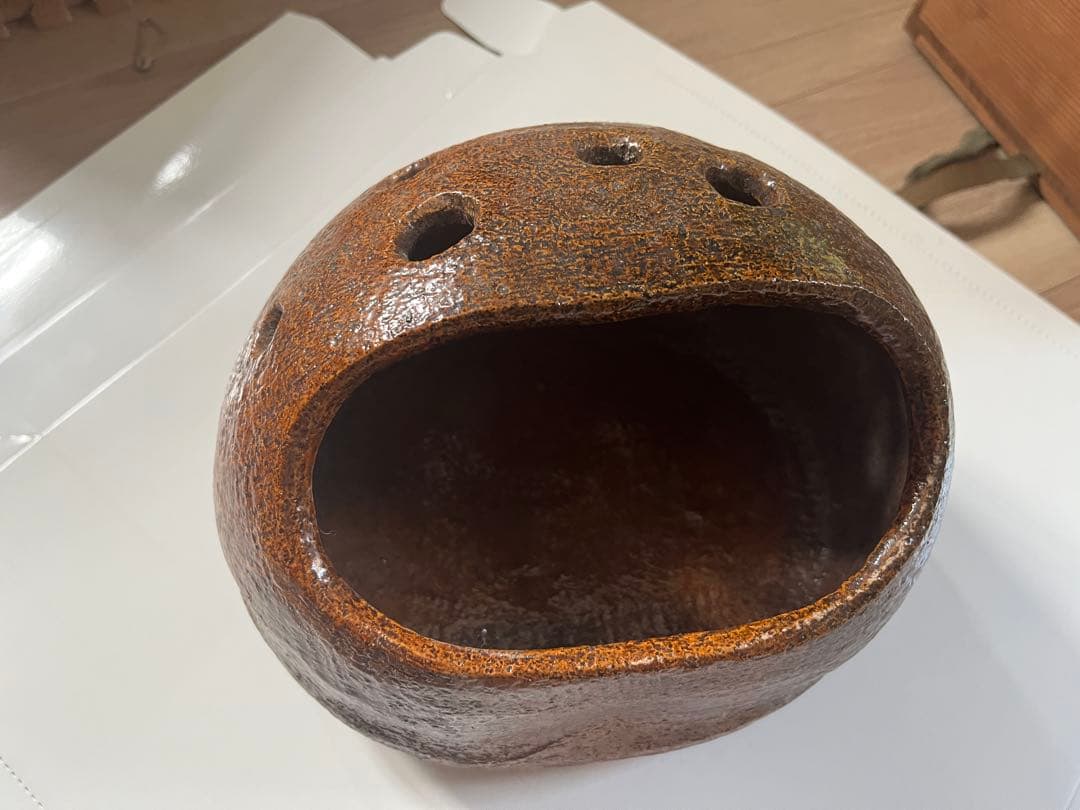 大樋焼　火鉢か茶道具