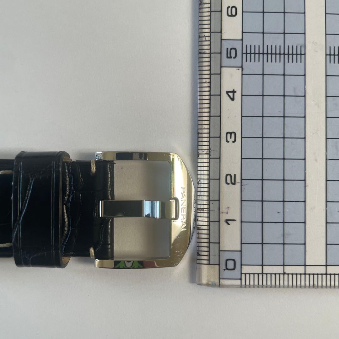 正規品 PANERAI 腕時計 ベルト レザー 本革 ブラック　尾錠つき