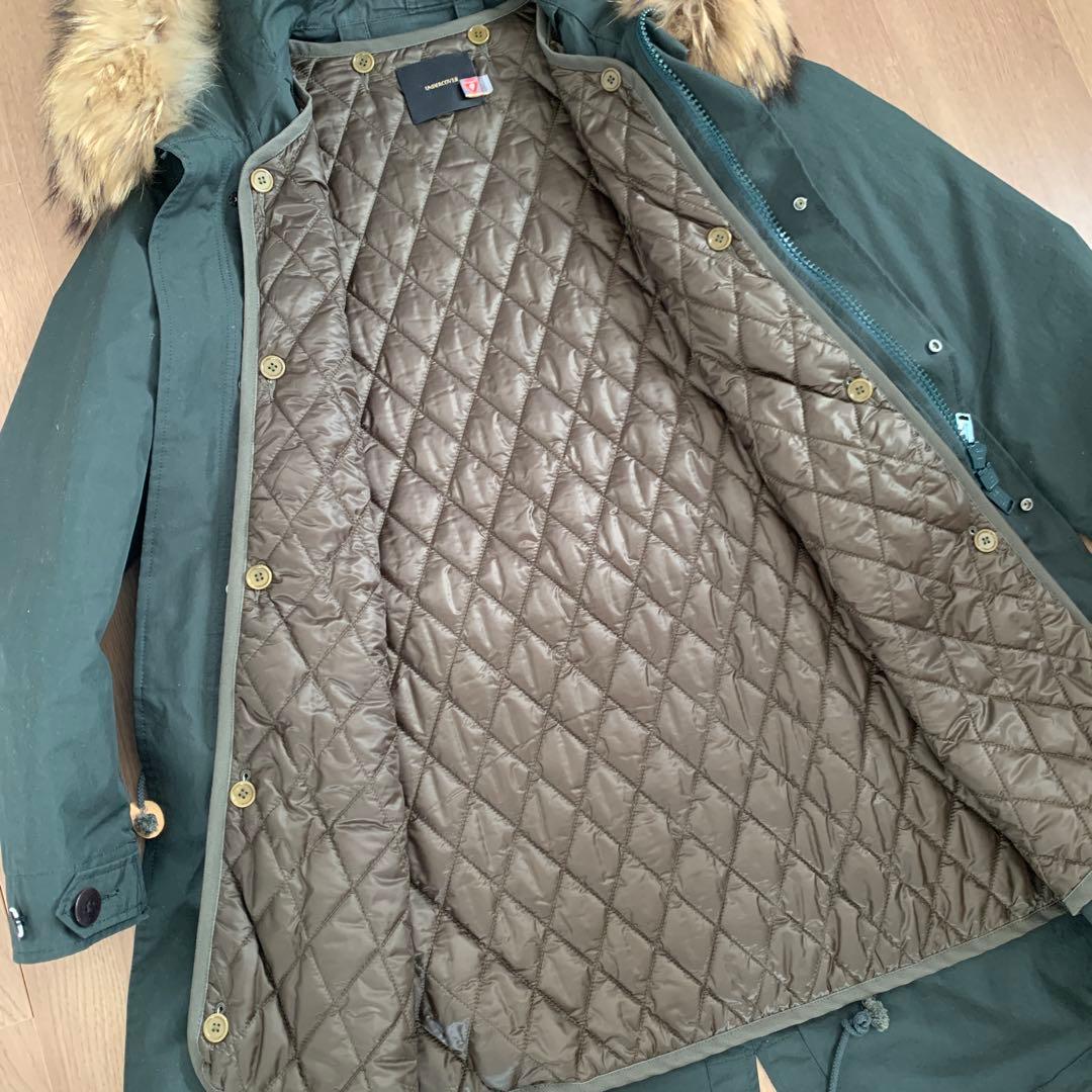 UNDERCOVER ファー付きダークグリーンモッズコート サイズ2