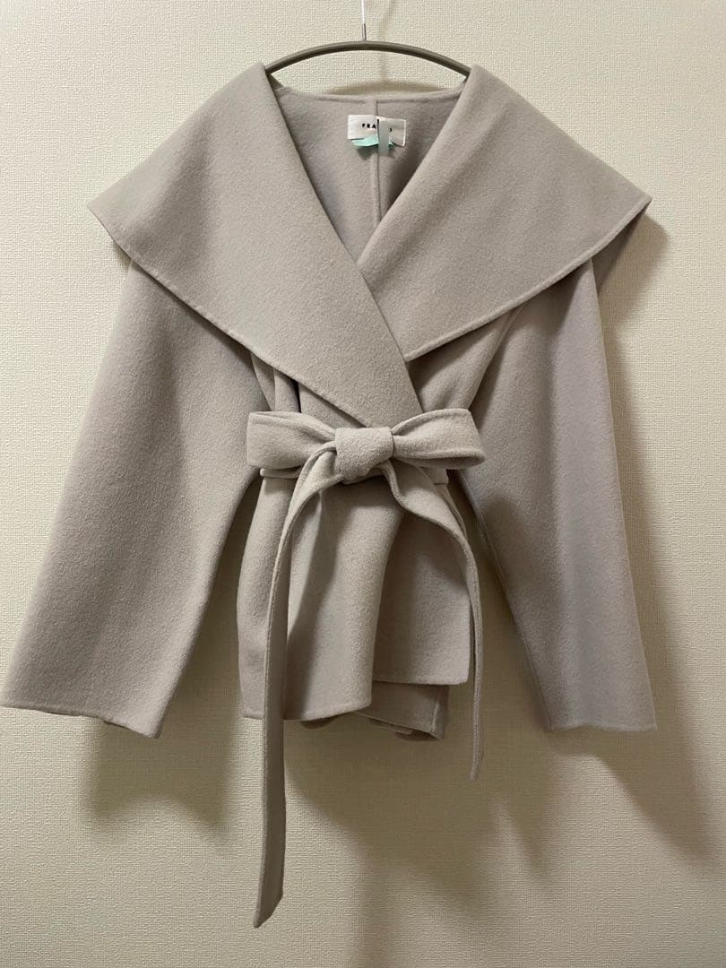 FRAY.ID ショールカラーショートリバーコート フレイアイディーIVR/0