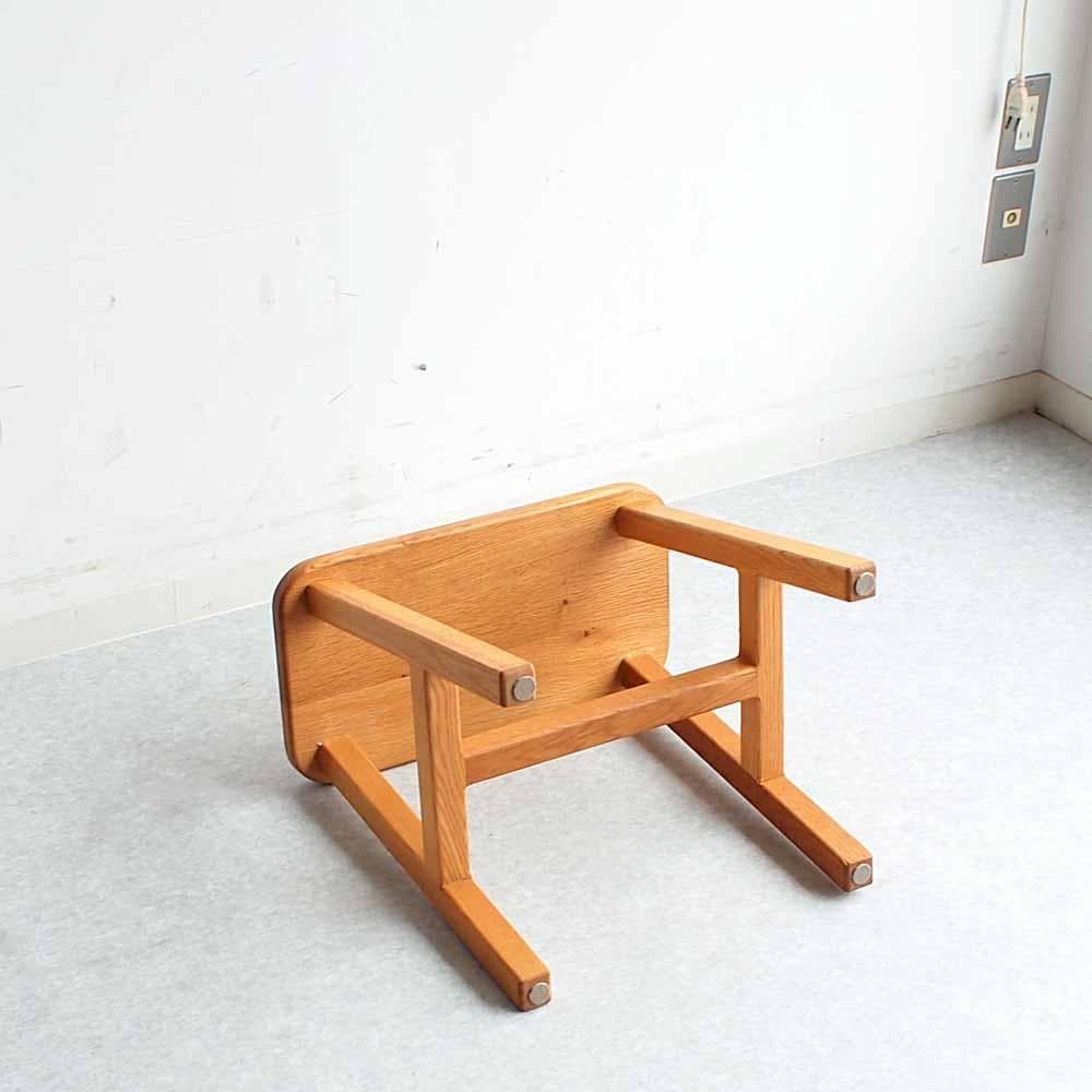 オーク無垢材 スツール サイドテーブルや花台としても ZR24449