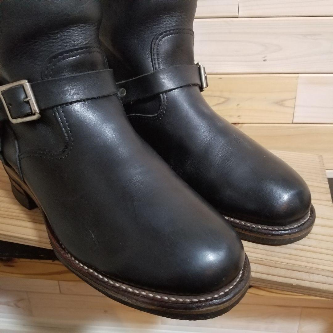 美品 80s　CHIPPEWA　エンジニア　リングブーツ　黒プリントタグ　28