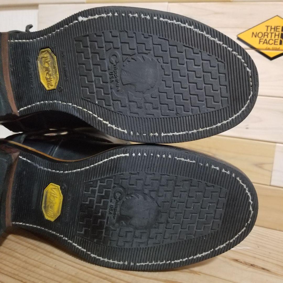 美品 80s　CHIPPEWA　エンジニア　リングブーツ　黒プリントタグ　28