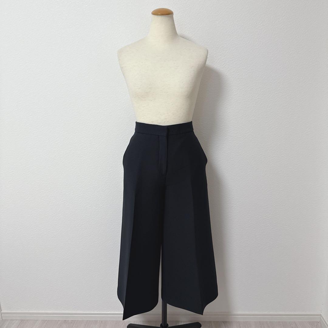 【Christian Dior】クロップドパンツ ウール×シルク ブラック