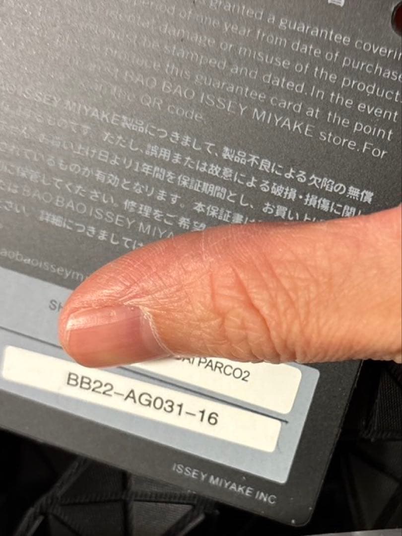 未使用 BAOBAO ISSEYMIYAKE ライナーメンズバックパック 黒