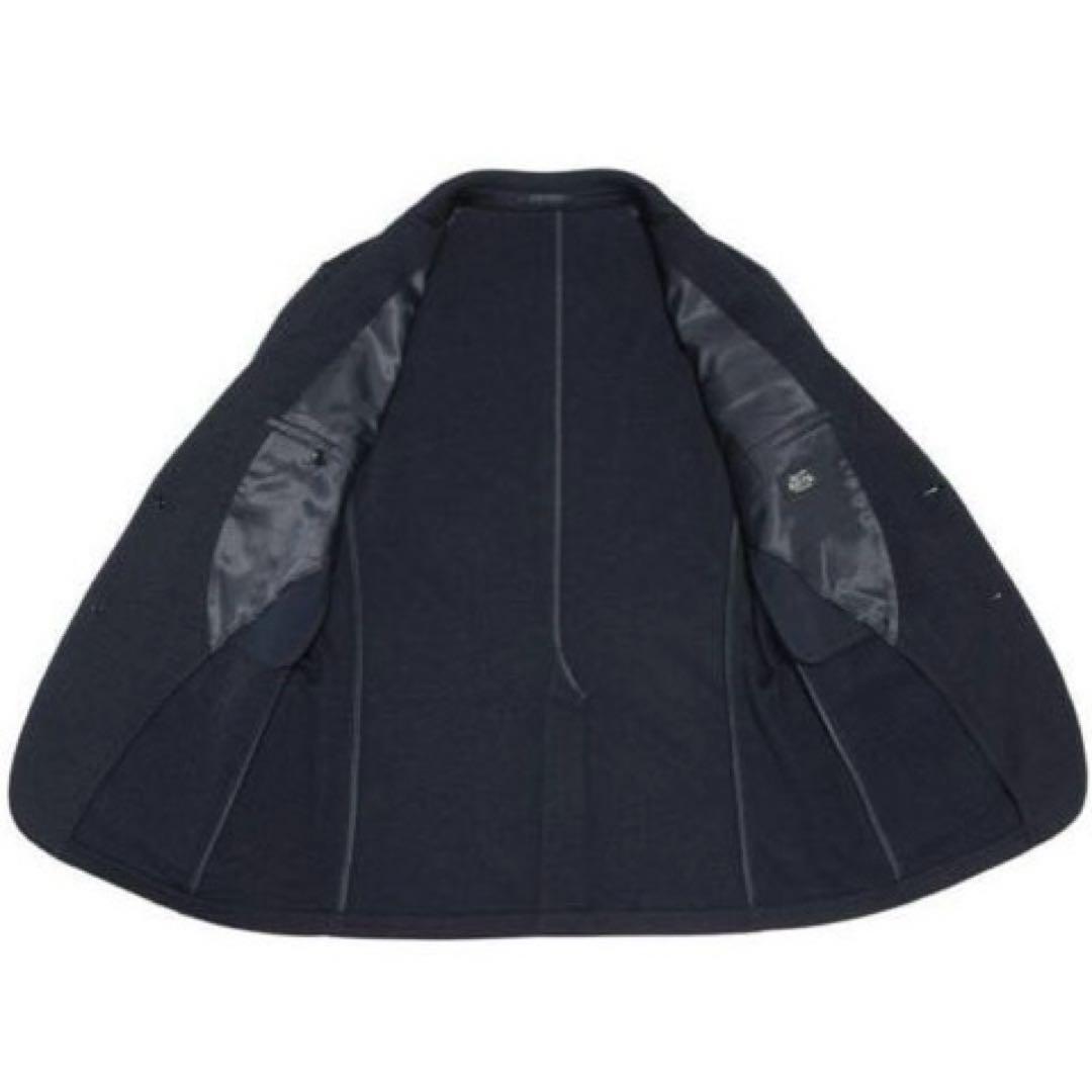 未使用タグ付【金のパジャマスーツ】プレミアムウールジャージセット 紺無地調　M