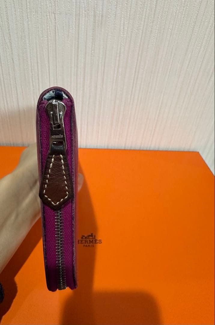 HERMES♡エルメス♡シルクイン♡紫♡パープル♡長財布