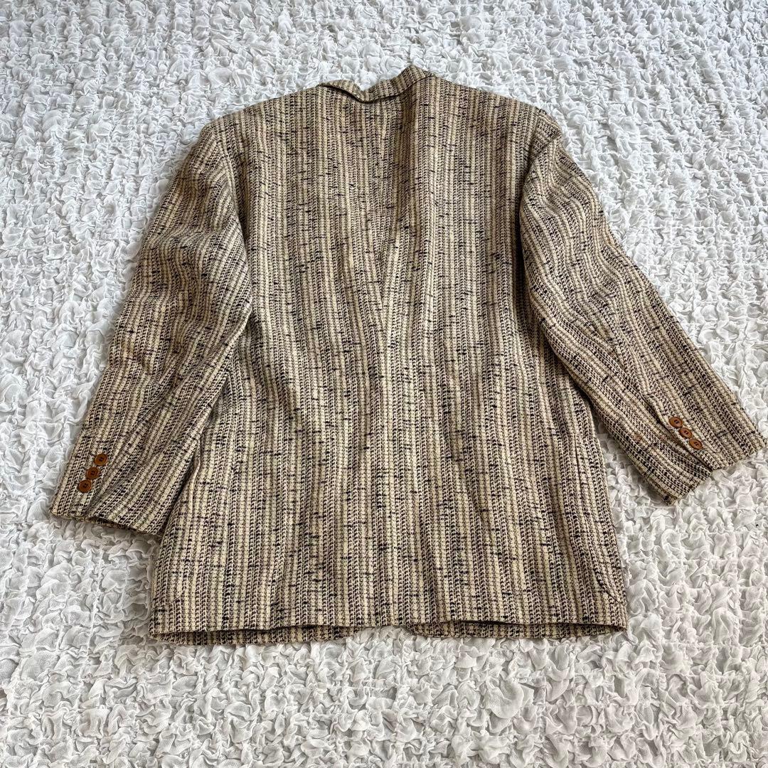 【Christian Dior】 ツイードジャケット L テーラード アルパカ混